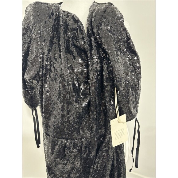 New Tularosa Deja Mini Dress in Black Sequin Embellished Women's Size Small - Picture 7 of 12